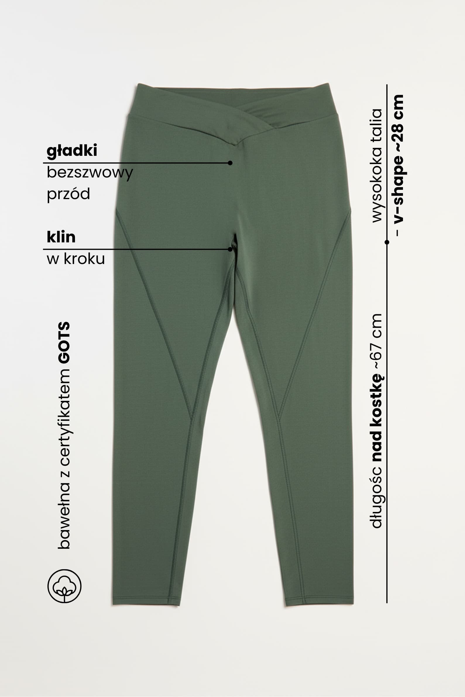 Legginsy v-shape sosna