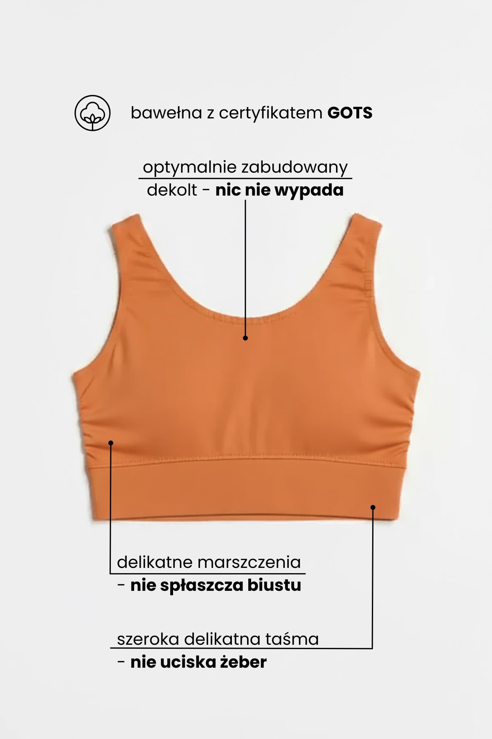 Top bustier bursztyn
